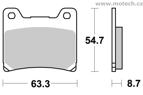 Brzdové destičky zadní SBS - 555HF - Kliknutím na obrázek zavřete