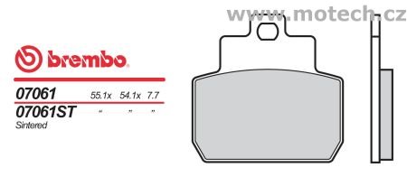 Brzdové desky Brembo - BRM 07061 - Kliknutím na obrázek zavřete