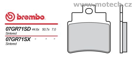Brzdové destičky Brembo - BRM 07GR71SX - Kliknutím na obrázek zavřete
