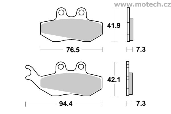 Brzdové destičky přední SBS - 120HF - Kliknutím na obrázek zavřete