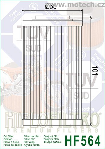 Olejový filtr HF564 - Kliknutím na obrázek zavřete