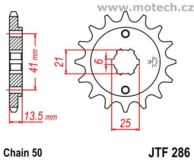 Kolečko JTF286-15 pro: HONDA VF 500F - Kliknutím na obrázek zavřete