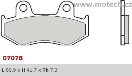 Brzdové desky Brembo - BRM 07078XS - Kliknutím na obrázek zavřete