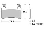 Brzdové destičky přední SBS - 734HS