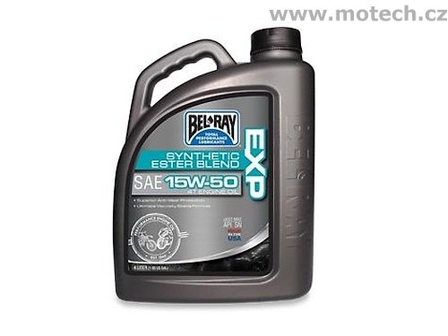 Bel Ray olej EXP Synthetic Ester Blend 4T 15W-50 - 4 litry - Kliknutím na obrázek zavřete