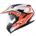 Přilba enduro KAPPA KV30 oranžovo-bílá