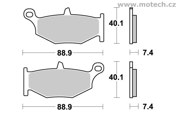 Brzdové destičky zadní SBS - 833LS - Kliknutím na obrázek zavřete