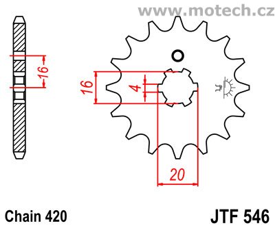 Kolečko JTF546-12 pro: KAWASAKI KX 60/65/85 - Kliknutím na obrázek zavřete
