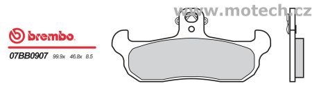 Brzdové destičky Brembo - BRM 07BB0907 - Kliknutím na obrázek zavřete