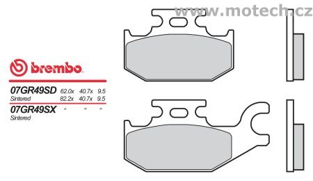 Brzdové destičky Brembo - BRM 07GR49SD - Kliknutím na obrázek zavřete