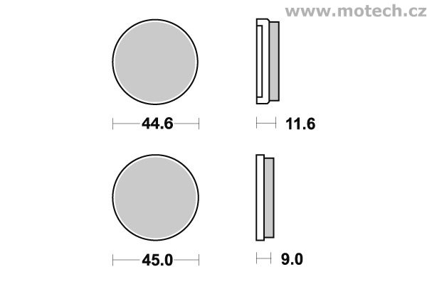 Brzdové destičky zadní SBS - 617HF - Kliknutím na obrázek zavřete