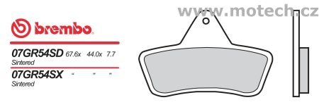 Brzdové destičky Brembo - BRM 07GR54SD - Kliknutím na obrázek zavřete