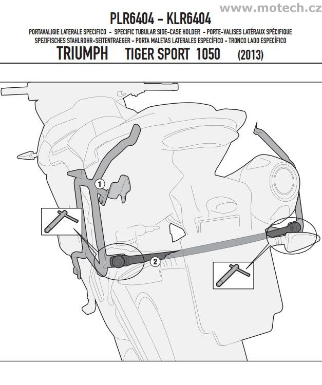 KLR6404 - odnímatelné boční nosiče Kappa - TRIUMPH Tiger Sport 1050 (13) - Kliknutím na obrázek zavřete