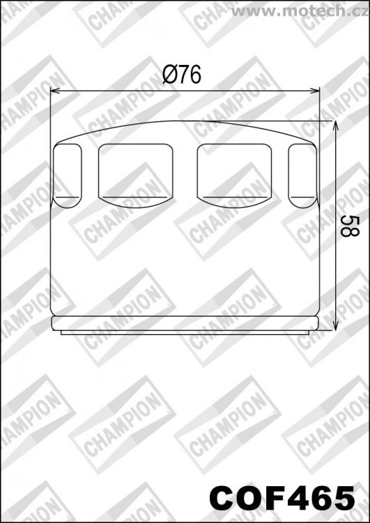 Olejový filtr CHAMPION COF465 - Kliknutím na obrázek zavřete
