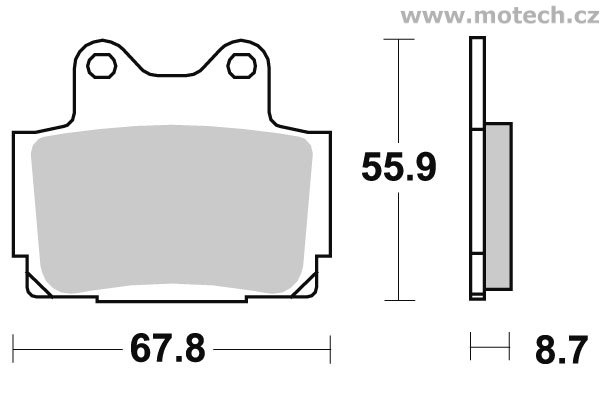 Brzdové destičky zadní SBS - 570LS - Kliknutím na obrázek zavřete