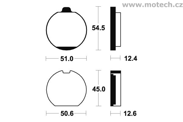 Brzdové destičky zadní Bendix - MA 14 - Kliknutím na obrázek zavřete