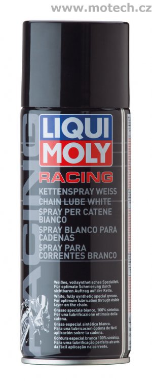 LIQUI MOLY Motorbike - bílý tuk na řetězy motocyklů ve spreji 400ml - Kliknutím na obrázek zavřete