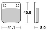 Brzdové destičky přední SBS - 100CT