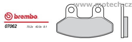 Brzdové desky Brembo - BRM 07062 - Kliknutím na obrázek zavřete