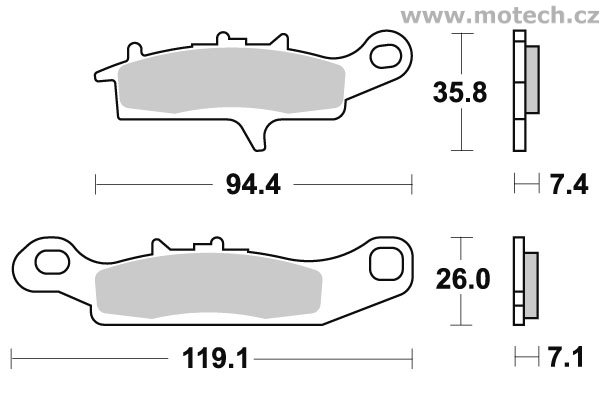 Brzdové destičky přední SBS - 801SI - Kliknutím na obrázek zavřete