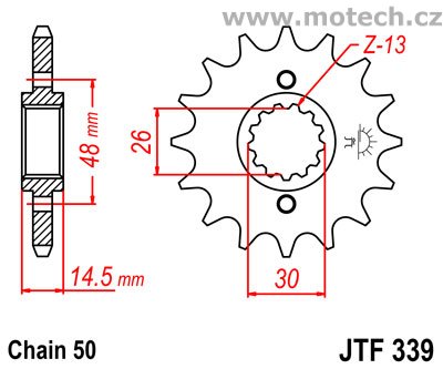 Kolečko JTF339-15 pro: HONDA VFR 800 - Kliknutím na obrázek zavřete