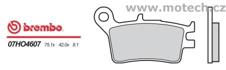 Brzdové destičky Brembo - BRM 07HO4607 - Kliknutím na obrázek zavřete