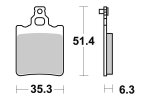 Brzdové destičky zadní SBS - 106CT