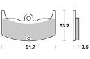 Brzdové destičky zadní SBS - 571HF