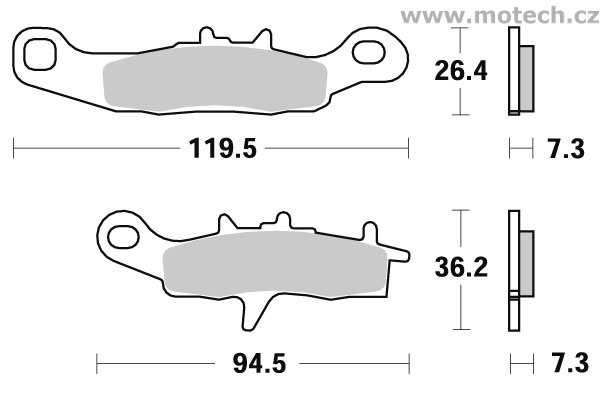 Brzdové destičky přední SBS - 726RSI - Kliknutím na obrázek zavřete