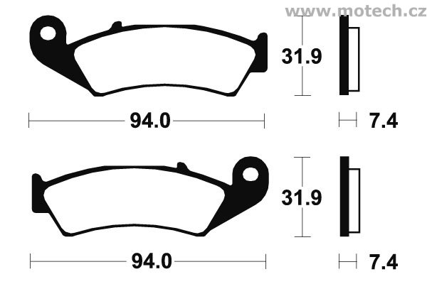 Brzdové destičky přední Bendix - MA 103 - Kliknutím na obrázek zavřete