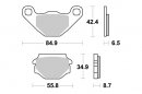 Brzdové destičky zadní SBS - 113CT