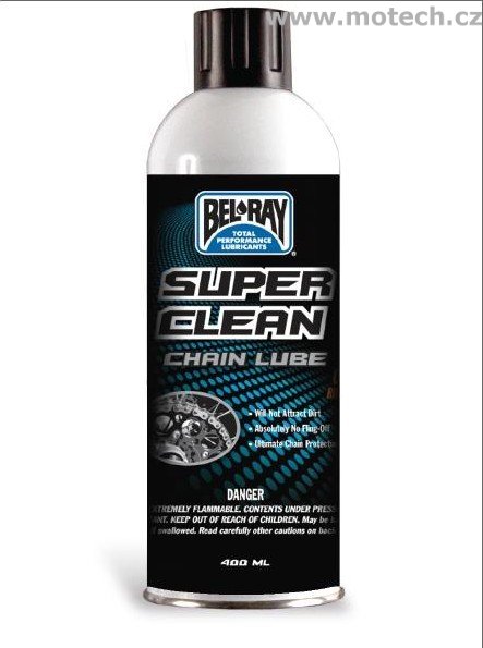 Bel-Ray spray na řetěz Super Clean Chain Lube - 400ml - Kliknutím na obrázek zavřete