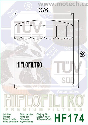 Olejový filtr HF174 - Kliknutím na obrázek zavřete