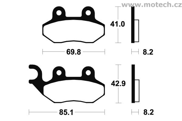 Brzdové destičky přední Bendix - MA 208 - Kliknutím na obrázek zavřete