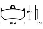 Brzdové destičky zadní Bendix - MR 263