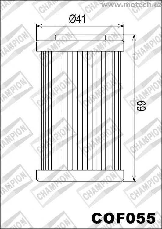 Olejový filtr CHAMPION COF055 - Kliknutím na obrázek zavřete