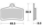 Brzdové destičky přední SBS - 739HS