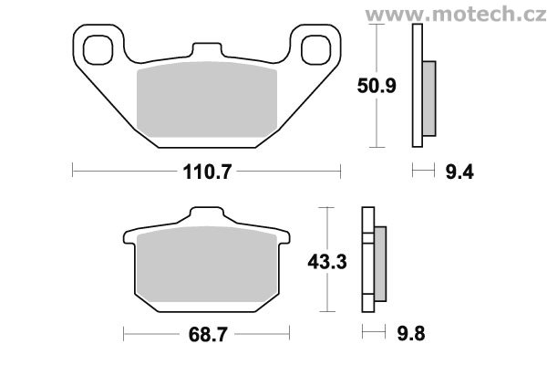 Brzdové destičky zadní SBS - 557LS - Kliknutím na obrázek zavřete