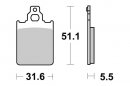 Brzdové destičky přední SBS - 117CT