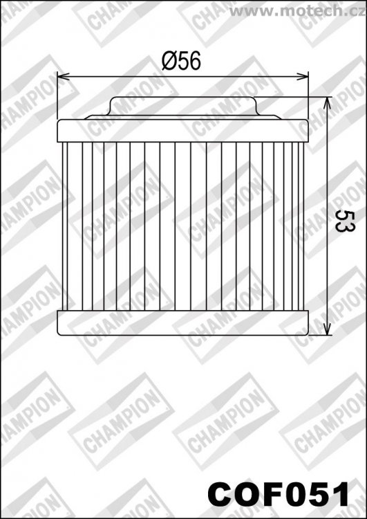 Olejový filtr CHAMPION COF051 - Kliknutím na obrázek zavřete