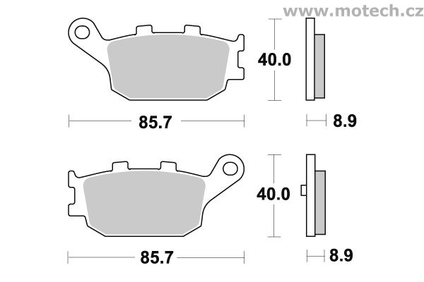 Brzdové destičky zadní SBS - 158MS - Kliknutím na obrázek zavřete