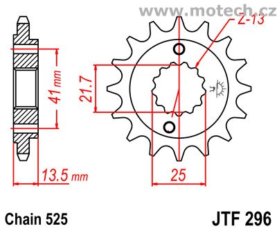 Kolečko JTF296-16 pro: HONDA VT 600C - Kliknutím na obrázek zavřete
