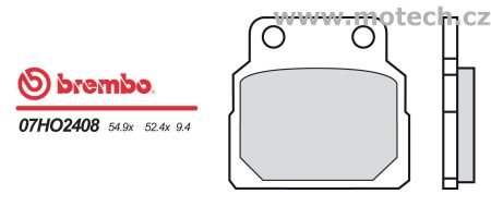 Brzdové destičky Brembo - BRM 07HO2408 - Kliknutím na obrázek zavřete