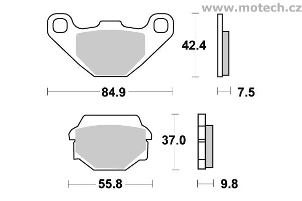 Brzdové destičky zadní SBS - 586RSI - Kliknutím na obrázek zavřete