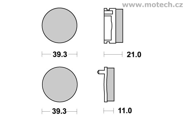 Brzdové destičky přední SBS - 525HF - Kliknutím na obrázek zavřete