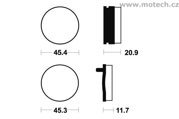 Brzdové destičky přední Bendix - MA 21 - Kliknutím na obrázek zavřete