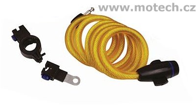 Zámek lankový OXFORD 1,8 m - zlatý - Kliknutím na obrázek zavřete