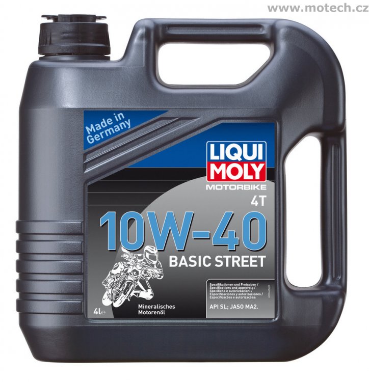 LIQUI MOLY Motorbike 4T 10W-40 Basic Street - minerální motorový olej 4l - Kliknutím na obrázek zavřete