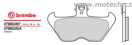 Brzdové destičky Brembo - BRM 07BB2407 - Kliknutím na obrázek zavřete