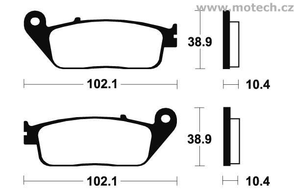 Brzdové destičky zadní Bendix - MR 154 - Kliknutím na obrázek zavřete